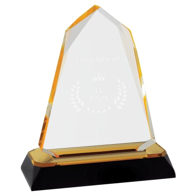5 3/4" Gold Halo Diamond Corner Base Impress Acrylic