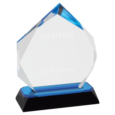 5 3/4" Blue Diamond Corner Base Impress Acrylic