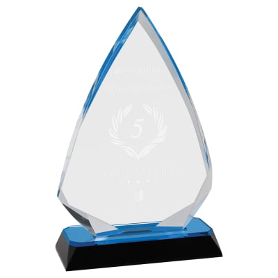 7 3/4" Blue Arrow Diamond Corner Base Impress Acrylic
