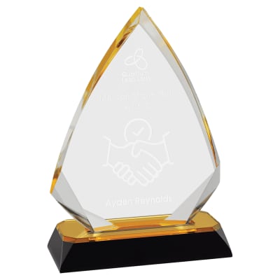 6 3/4" Gold Arrow Diamond Corner Base Impress Acrylic