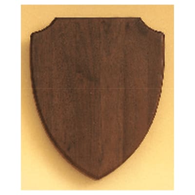 6" x 7 1/2" Airflyte American Walnut Shield Plaque