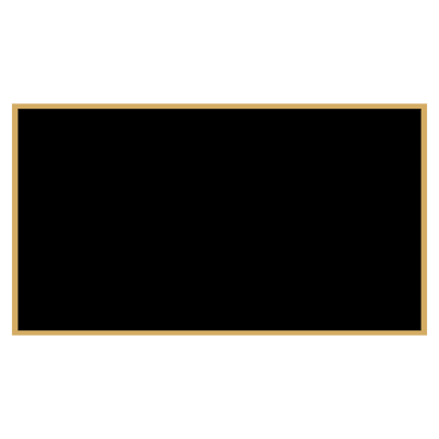 2" x 3 1/2" Black Laserable Brass Plaque Plate with Gold Border