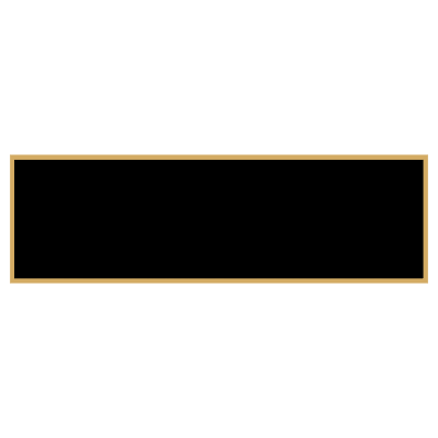 1 3/8" x 4 1/4" Black Laserable Brass Plaque Plate with Gold Border
