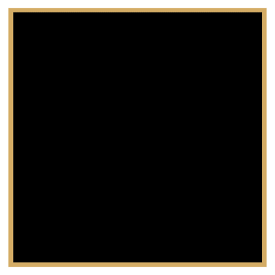 3 1/8" x 3 1/8" Black Laserable Brass Plaque Plate with Gold Border