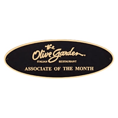 1 1/2" x 3 1/2" Black Laserable Brass Eliptical Plate with Gold Border and Adhesive on Back