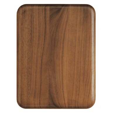 7" X 8 Walnut Airflyte Plaque with Rounded Corners