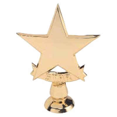 5 1/2" Gold 5 Point Star Casting with Stud