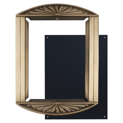 8 1/2" x 12 1/2" Sunburst Frame Bronze Casting-Frame Only, Plates Sold Separately
