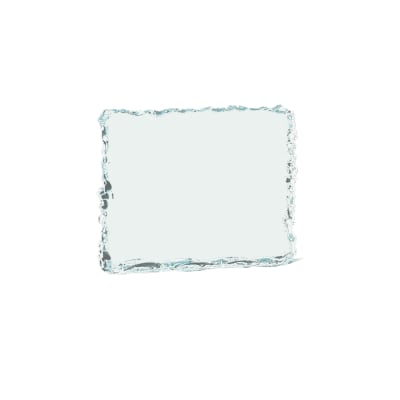6 1/2" x 5 1/4" Crushed Ice Jade Acrylic Upright Only