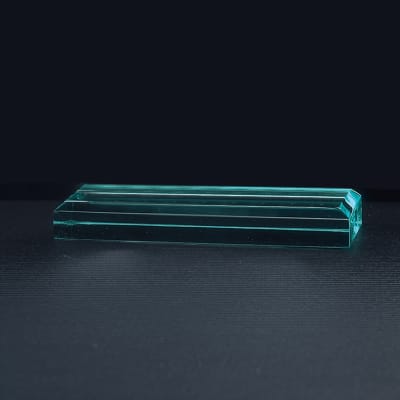 4 1/4" x 2" Flame Series Jade Acrylic Award-Base Only