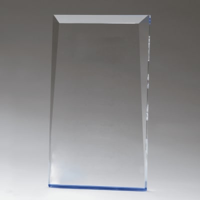 6 x 9 3/4" Apex Series Award with Blue Highlights-Upright Only