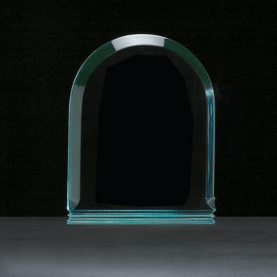 5" x 7" Arch Series Jade Acrylic Award-Upright Only