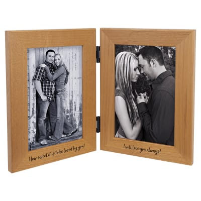 4" x 6" Genuine Red Alder Dual Picture Frame (Frame Only-Alder Plate Sold Separately)