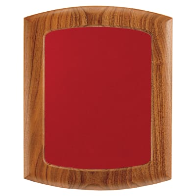 14" x 17" American Walnut Frame with Arched Top and Bottom and Red Velour Backing (Assembled)