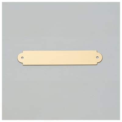 1/2" x 3" Brushed Gold Brass Plate with Two Holes