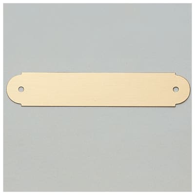 3/4" x 4" Brushed Gold Brass Plate with Two Holes