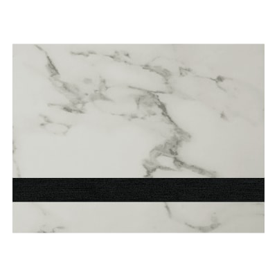 12" x 24" White Marble Premier Laserable Leatherette Sheet Stock with Kota Pro Adhesive