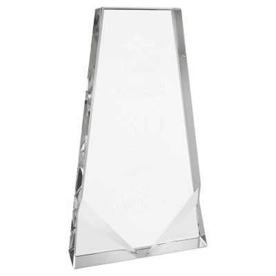 4 3/4" x 8 1/4" Crystal Wedge with Two Front Bevels