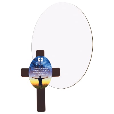 4.219" x 5.969" Gloss White Unisub MDF Sublimatable Oval Insert for UN5783