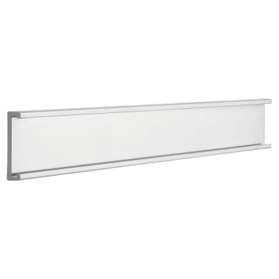 1" x 12", Polished Silver, Kota Pro Aluminum Wall Bracket without Mounting Holes, Fits 1/16" Thick Plastic Insert