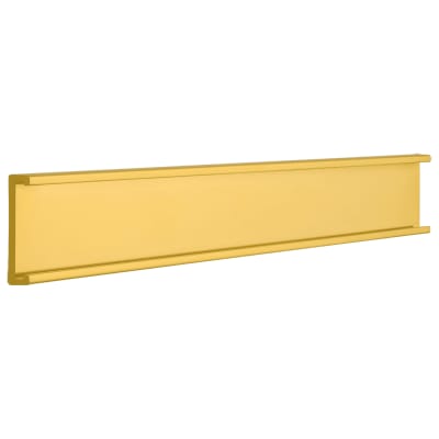 1" x 12", Yellow Gold, Kota Pro Aluminum Wall Bracket without Mounting Holes, Fits 1/16" Thick Plastic Insert