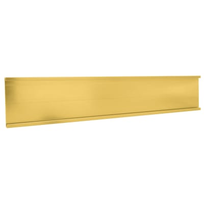 1 1/2" x 4", Yellow Gold, Kota Pro Aluminum Wall Bracket without Mounting Holes, Fits 1/16" Thick Plastic Insert
