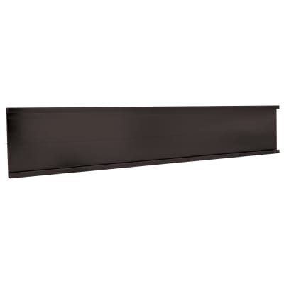 1 1/2" x 8", Black, Kota Pro Aluminum Wall Bracket without Mounting Holes, Fits 1/16" Thick Plastic Insert