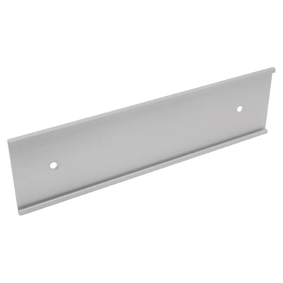 4" x 4", Satin Silver, Kota Pro Aluminum Wall Bracket with Mounting Holes, Fits 1/16" Thick Plastic Insert