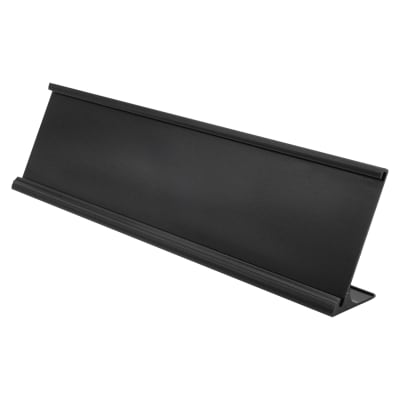 2" x 8", Black, Kota Pro Aluminum Desk Holder, Fits 1/16" Thick Plastic Insert, Style DSK328BK
