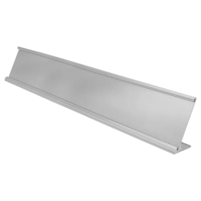 2" x 12", Satin Silver, Kota Pro Aluminum Desk Holder, Fits 1/16" Thick Plastic Insert