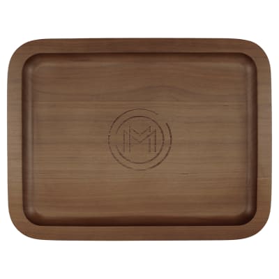 13 5/8" x 10 5/8" Walnut Tray with 9" x 12" Recessed Center