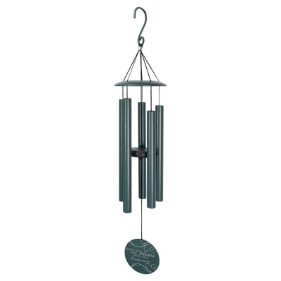 30" Dark Peacock Green Powder Coated Aluminum Wind Chime