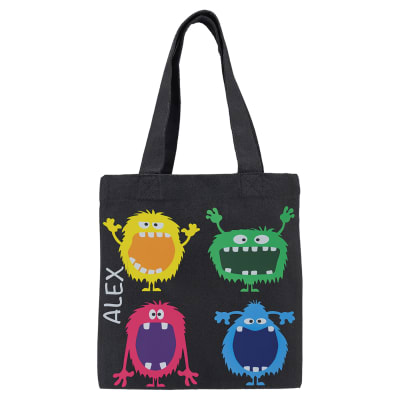 Black Cotton Canvas Tote, 8" x 8"