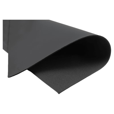 12" x 24" Black/Black Smooth Finish Laserable Leatherette Sheet Stock - No Adhesive
