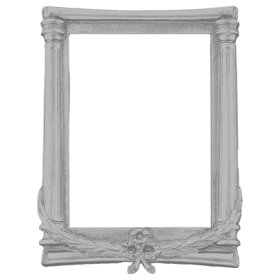 7"x 10" Matte Silver Column Frame Holder-Frame Only, Plates Sold Separately