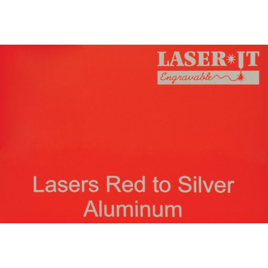 12" x 24" x .020" Red LaserIT Aluminum Gloss