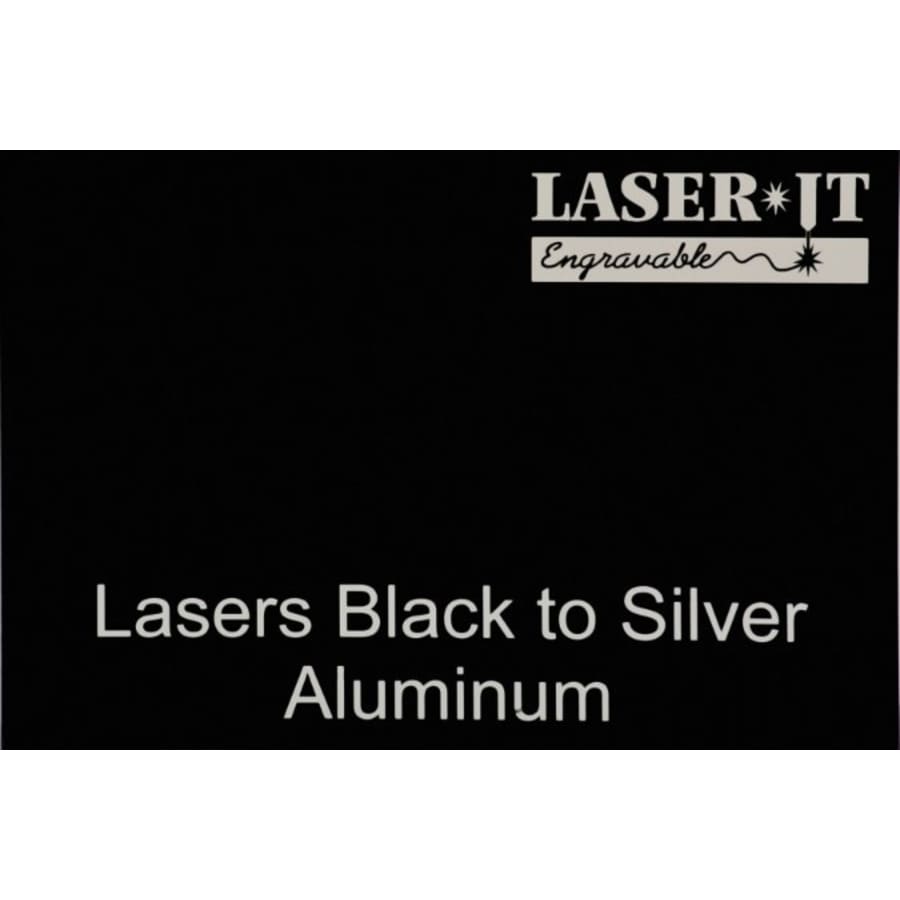 12" x 24" x .020" Black/Silver LaserIT Aluminum