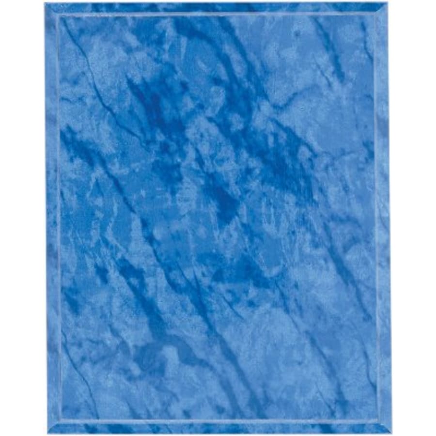 10 1/2" x 13" Bright Blue Marble Finish Plaque