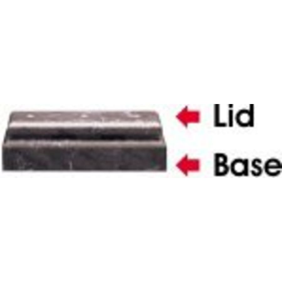 2 1/2" x 7 1/2" x 5/8" Black Marble Finish 2-Post Lid
