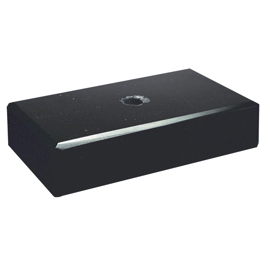 2 1/2" x 4" Black Centerhole Countersunk Trophy Marble
