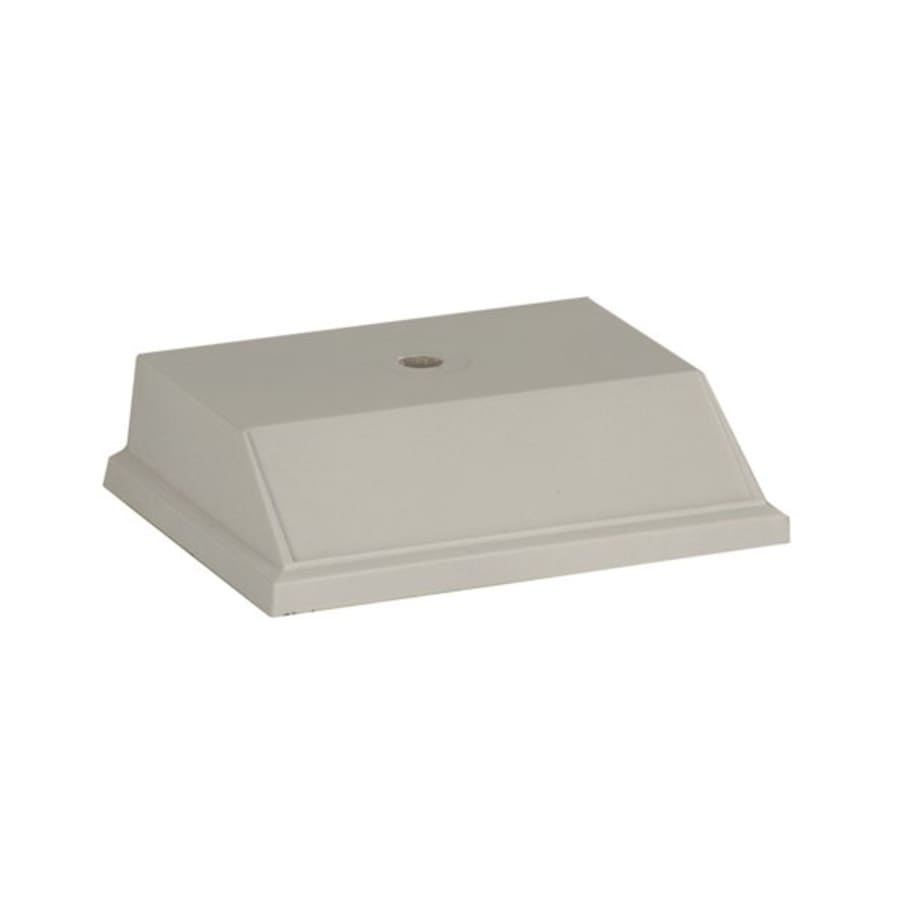 3 3/4" x 4 1/2" White Centerhole Countersunk Big Plate Weighted Plastic Base