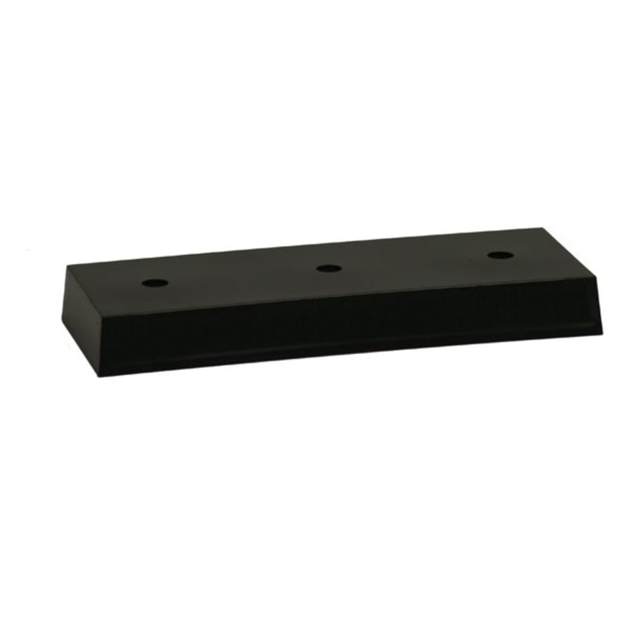 2 5/8" x 7 1/8" Black 3-Hole Countersunk Big Plate Weighted Plastic Lid