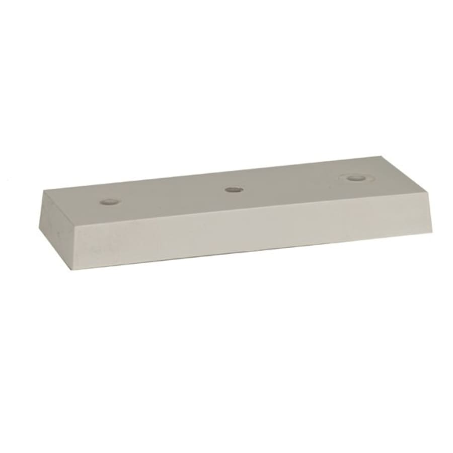 2 5/8" x 7 1/8" White 3-Hole Countersunk Big Plate Weighted Plastic Lid