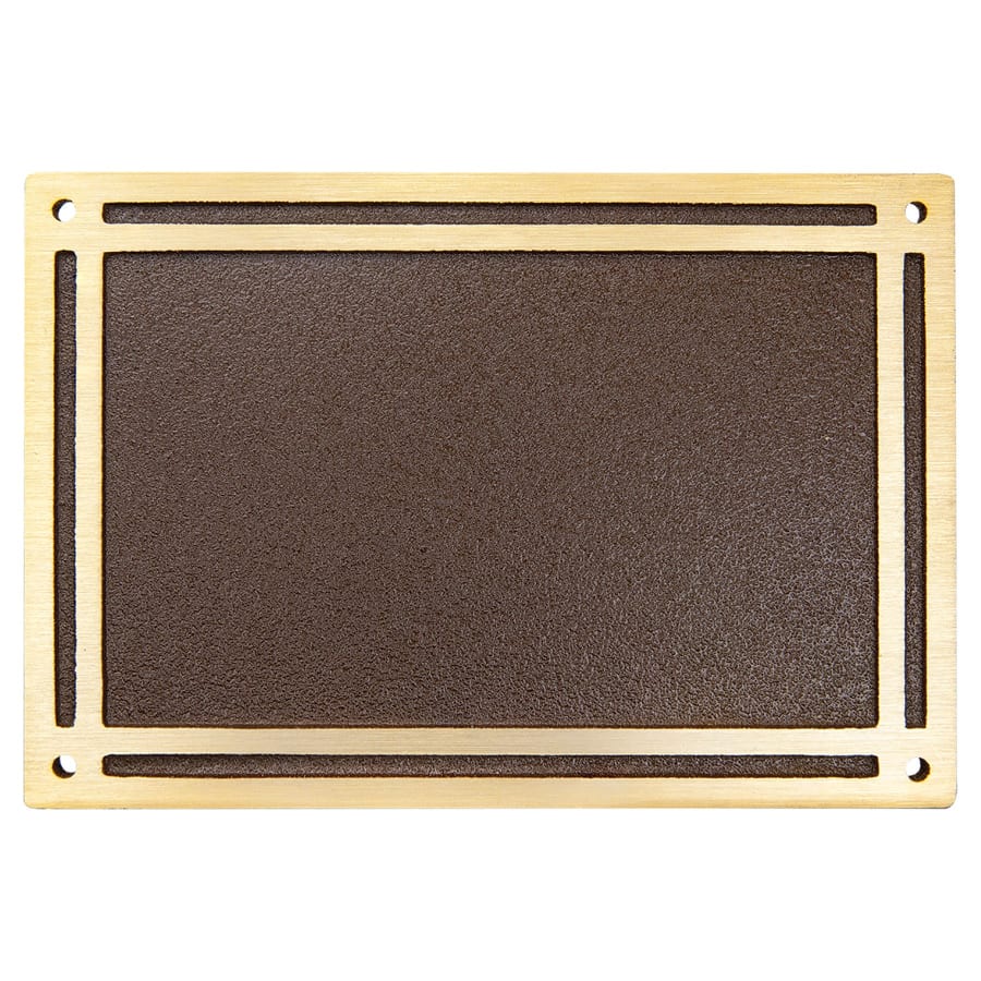 10" x 8" Bronze/Brown Rectangle Cast Aluminum Sign with 4 Mounting Screws