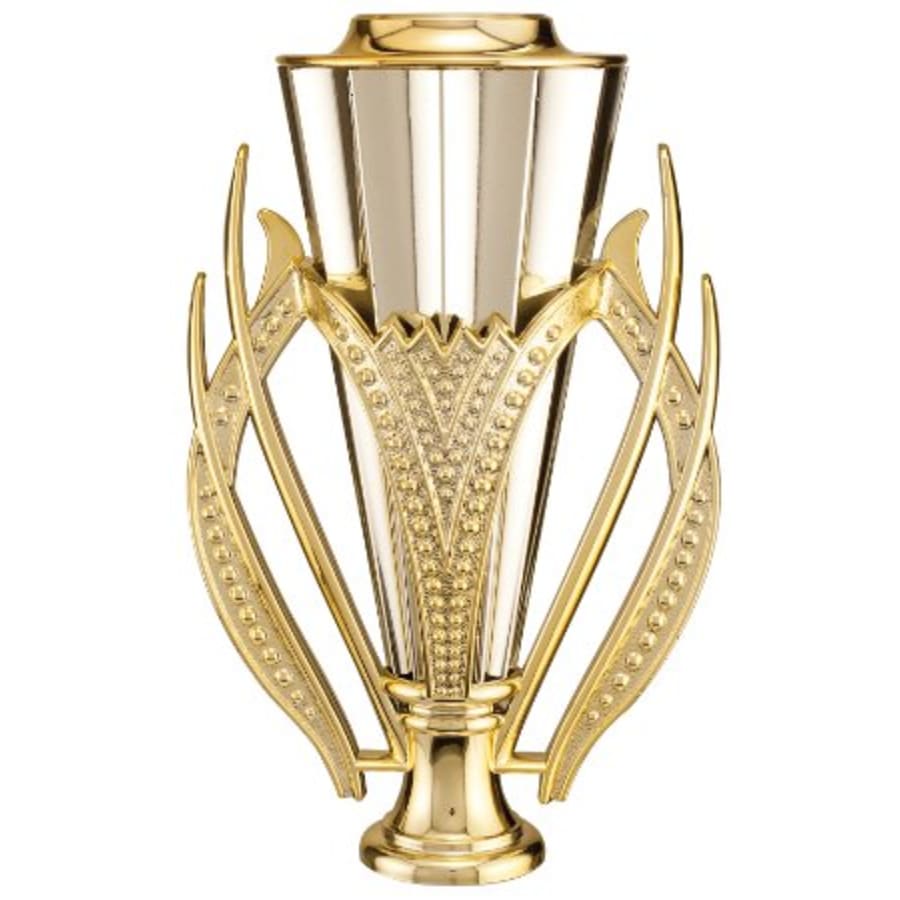 6" Gold/Silver Plastic Cup with Lid