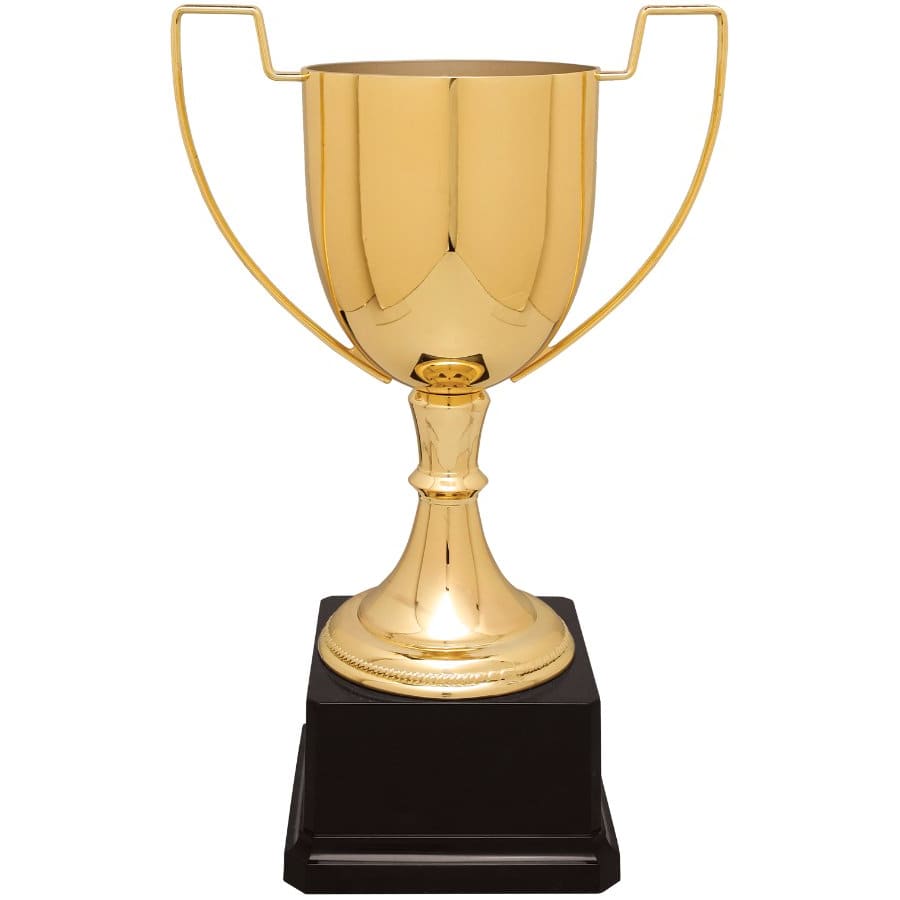 11 3/4" Gold Completed Zinc Cup Trophy on Plastic Base