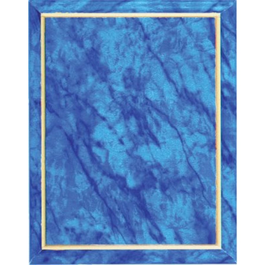 9" x 12" Blue Marble Finish Plaque with Gold Cove Edge