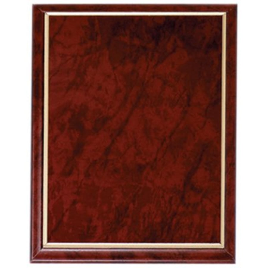 9" x 12" Ruby Marble Finish Plaque with Gold Cove Edge