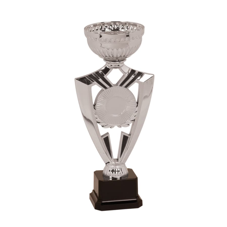 9 5/8" Silver Ribbon 2" Insert Holder Easy Cup Kit