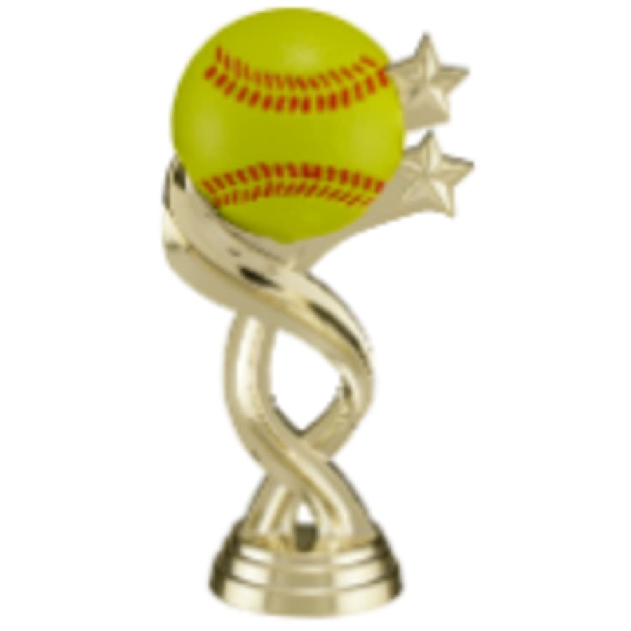 5" Color Softball Twisted Sport Figure